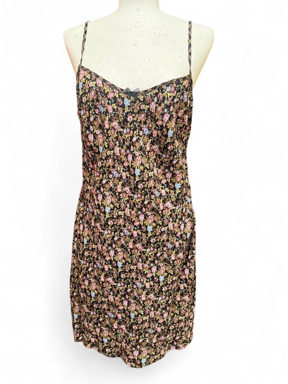 Wild Fabel Black Foral Spaghetti Strap, Mini Dress Size Medium, Like New!!!